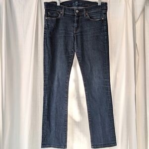 7 Seven For All Mankind Straight Leg Dark Wash Jeans Sz 28 (Waist 32in)